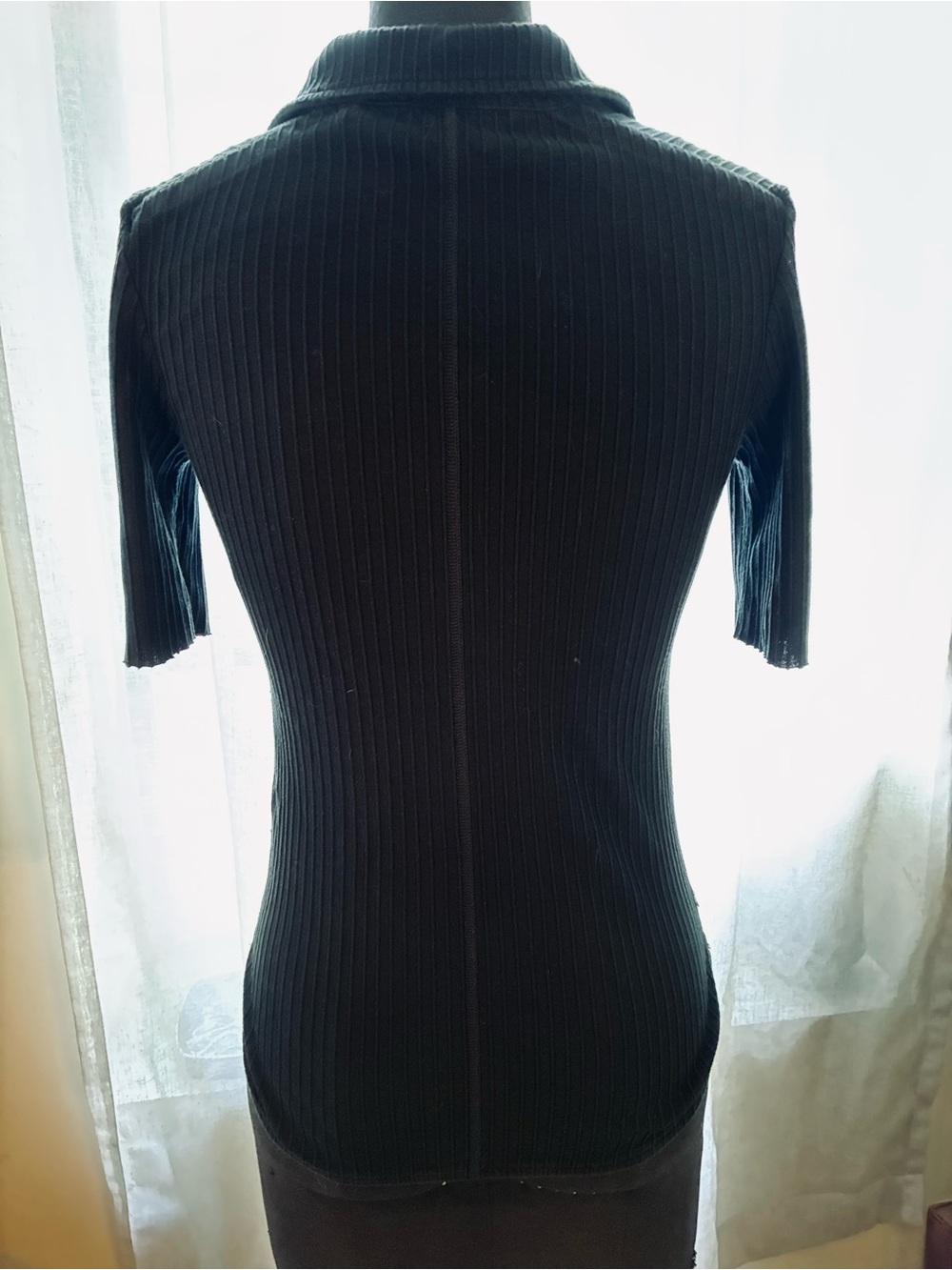 Helmut Lang Y2K knit polo ribbed size XS-black - Picture 7 of 7